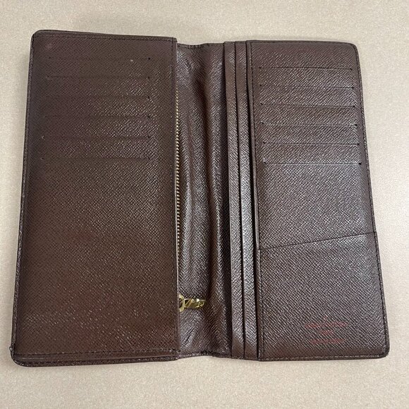 Louis Vuitton Porte Feuille Brazza Damier Ebene - Preowned - Picture 7 of 16